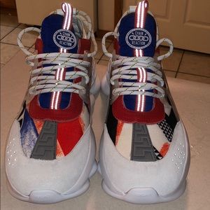Versace chain reaction sneakers for men worn once.
